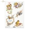 Easter, chickens, flowers, spring, eggs, Easter eggs, bell, R300